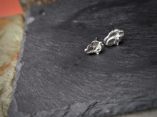 Load image into Gallery viewer, MOLTEN SILVER STUD EARRINGS