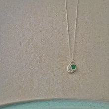 Load image into Gallery viewer, Seaglass and silver necklace - one of a kind