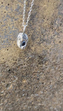 Load and play video in Gallery viewer, SAPPHIRE IN MOLTEN SILVER NECKLACE- ONE OF A KIND
