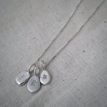 Load image into Gallery viewer, RECYCLED SILVER NUGGETS INITIAL NECKLACE
