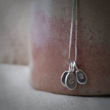 Load image into Gallery viewer, RECYCLED SILVER NUGGETS INITIAL NECKLACE
