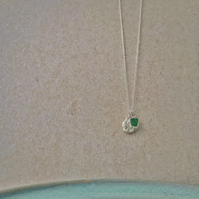 Load image into Gallery viewer, Seaglass and silver necklace - one of a kind
