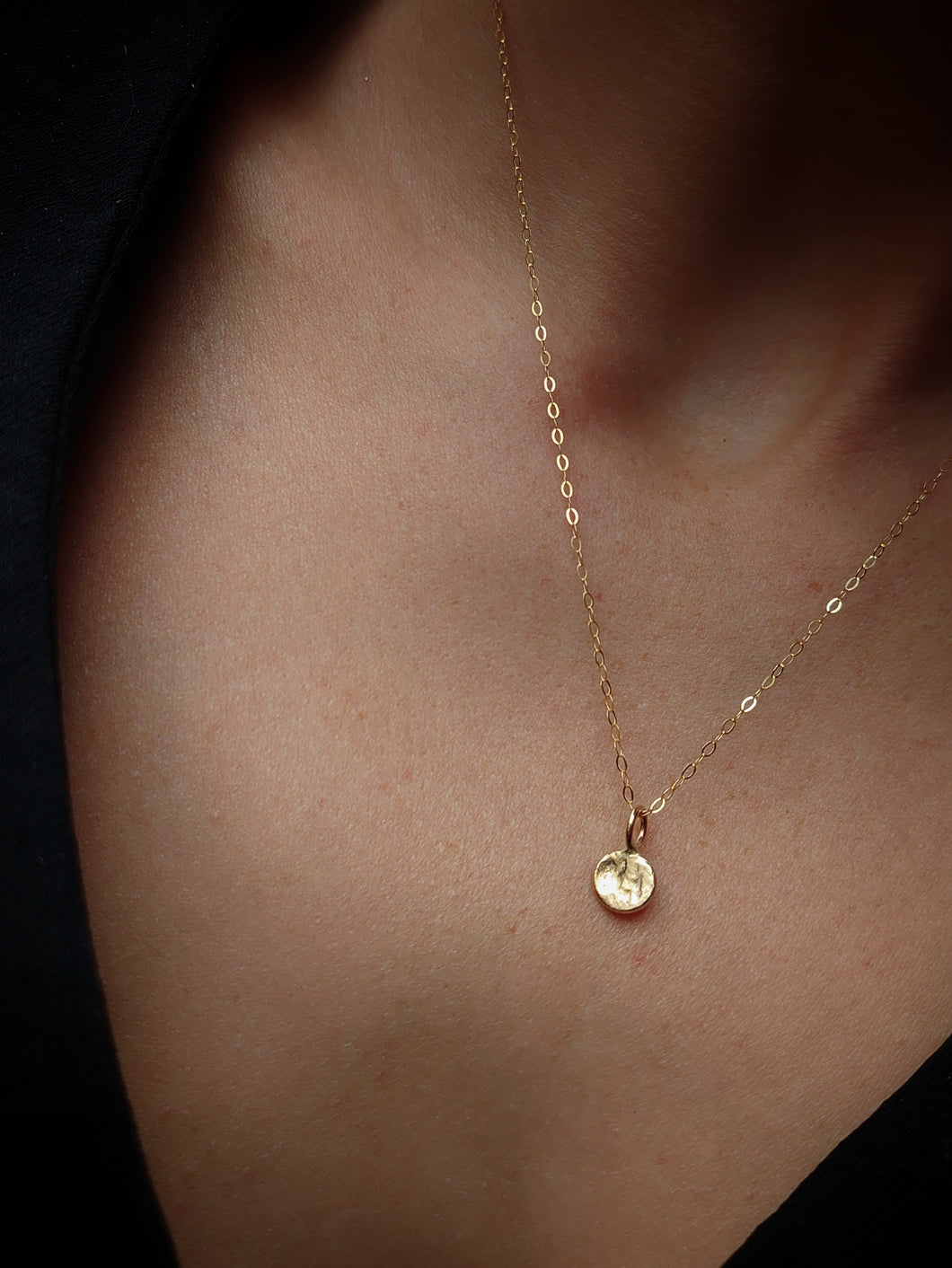 THE GOLD DOT NECKLACE - ORGANIC 9CT GOLD NECKLACE