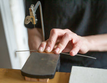 Load image into Gallery viewer, RECYCLED SILVER SKINNY STACKING BANGLES
