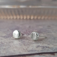 Load image into Gallery viewer, DAINTY NUGGET STUDS IN RECYCLED SILVER
