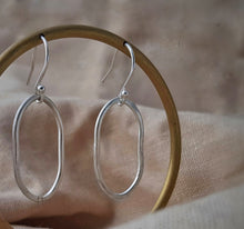 Load image into Gallery viewer, ORGANIC OVAL DROP EARRINGS

