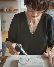 Load image into Gallery viewer, DAINTY NUGGET STUDS IN RECYCLED SILVER
